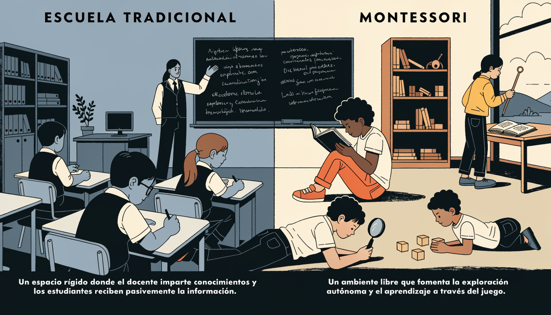 Porovnání tradiční a Montessori třídy
