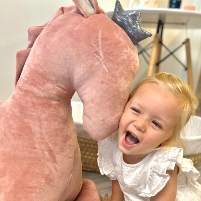 Giant Soft Toy Wingless Pegasus – Dusty Pink