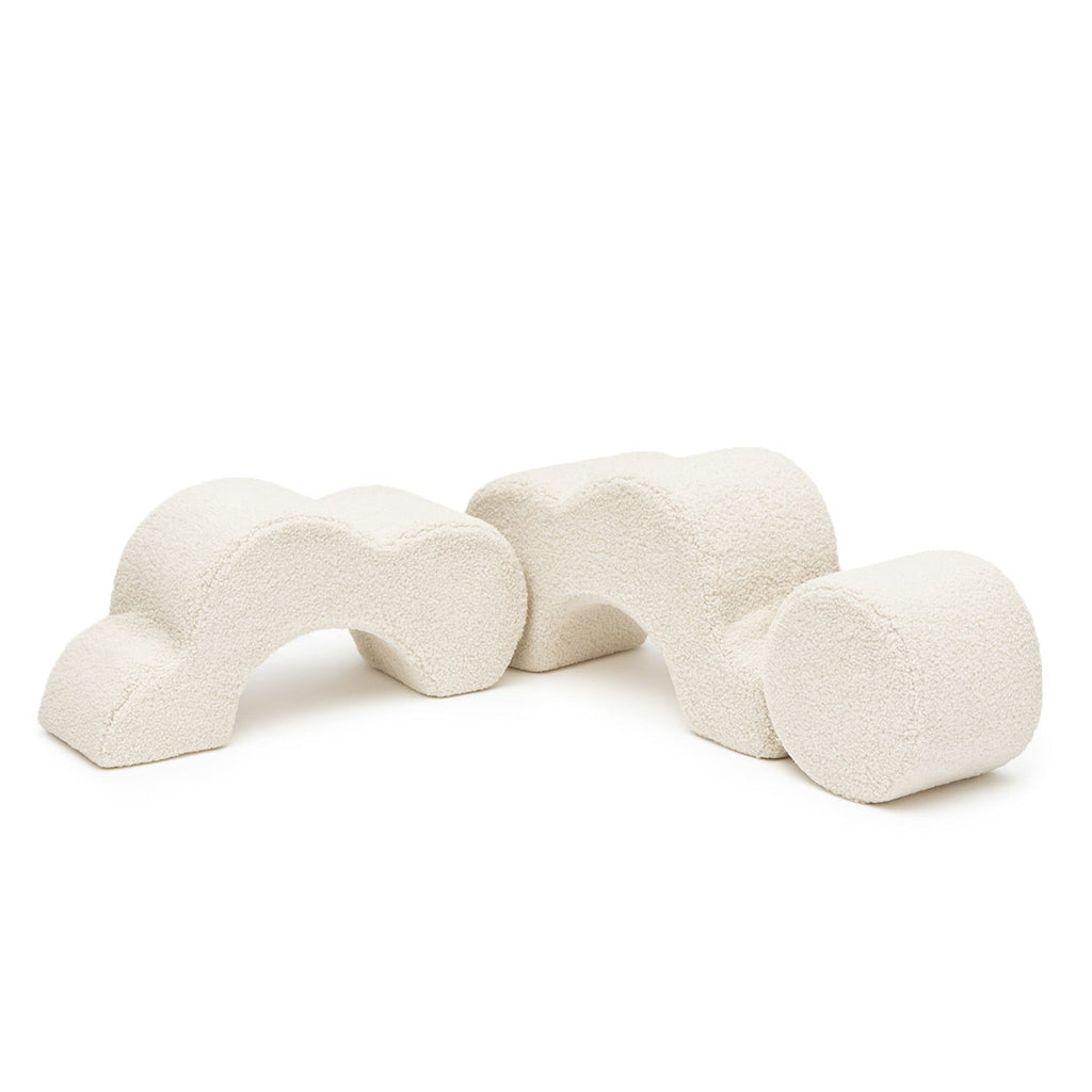MeowBaby® Foam Flower Shape Set, 3 Elements, Bearly Cream