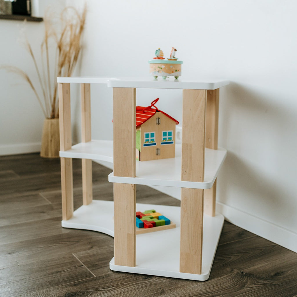 Modular Montessori Shelf Corner - 3 Shelves