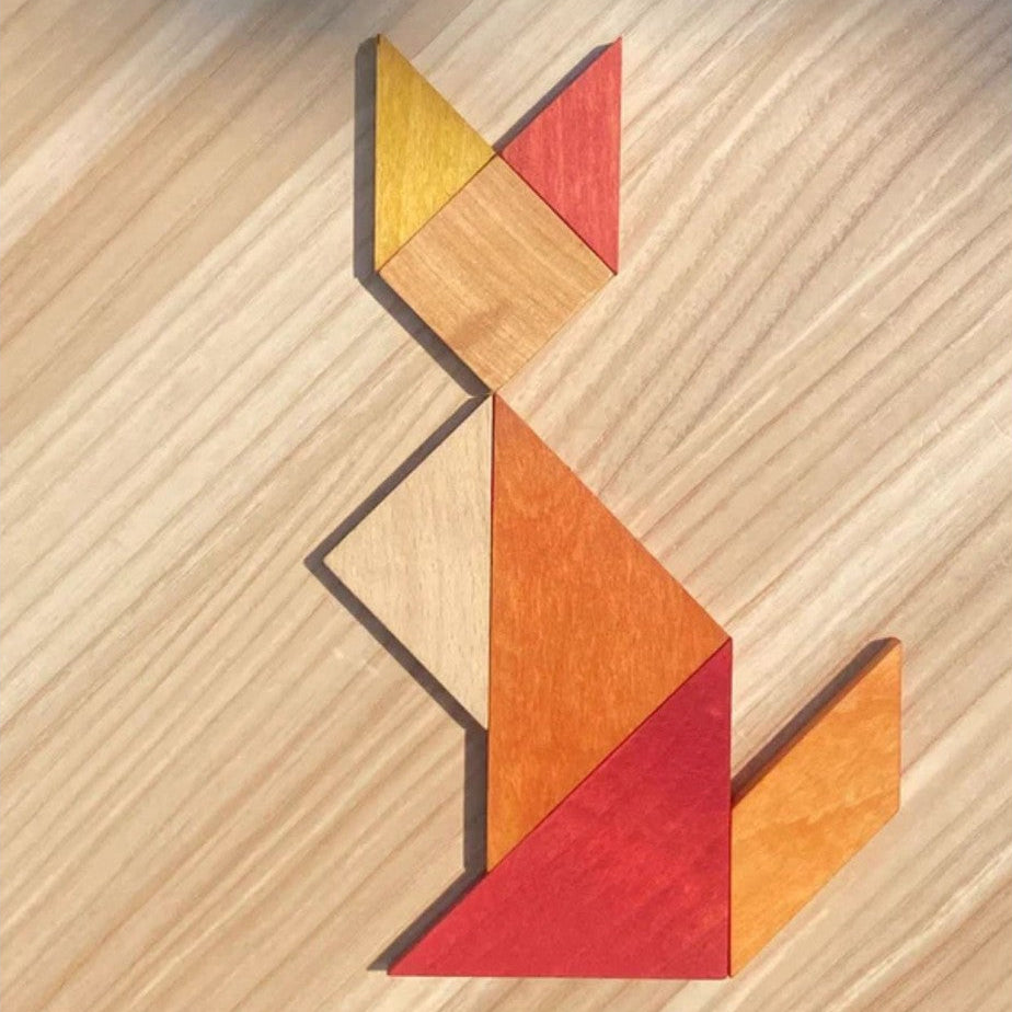 Wooden Story Tangram – Warm Color (in Storage Bag)